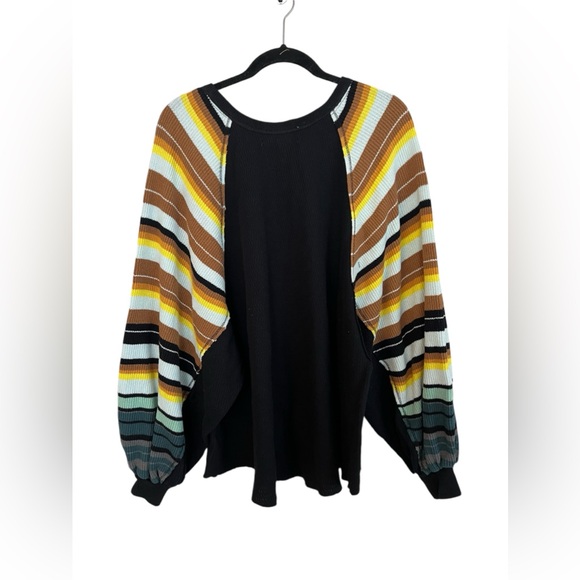 Free People We The Free Rainbow Dreams Sweater In Black - Picture 5 of 9